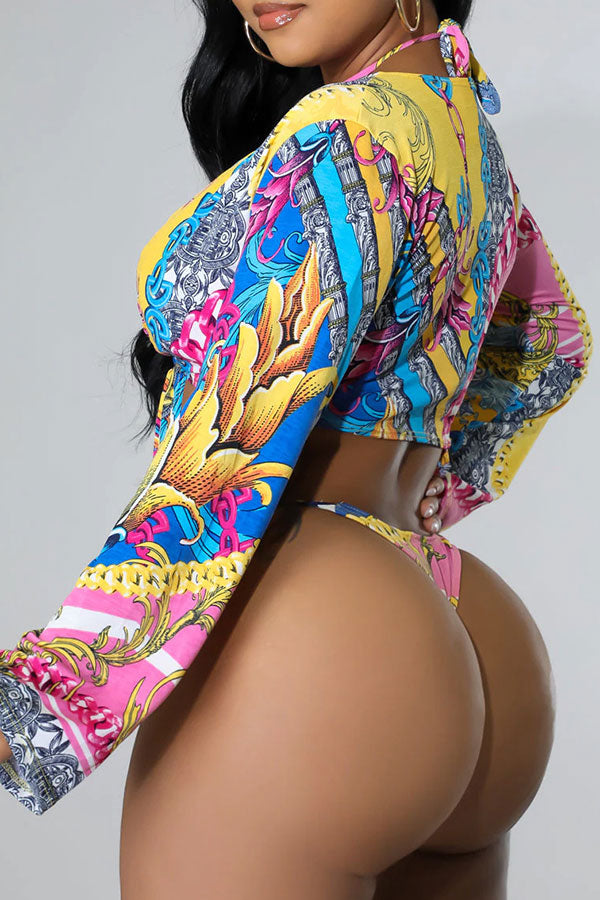 Natural Print Bohemia Three Pieces